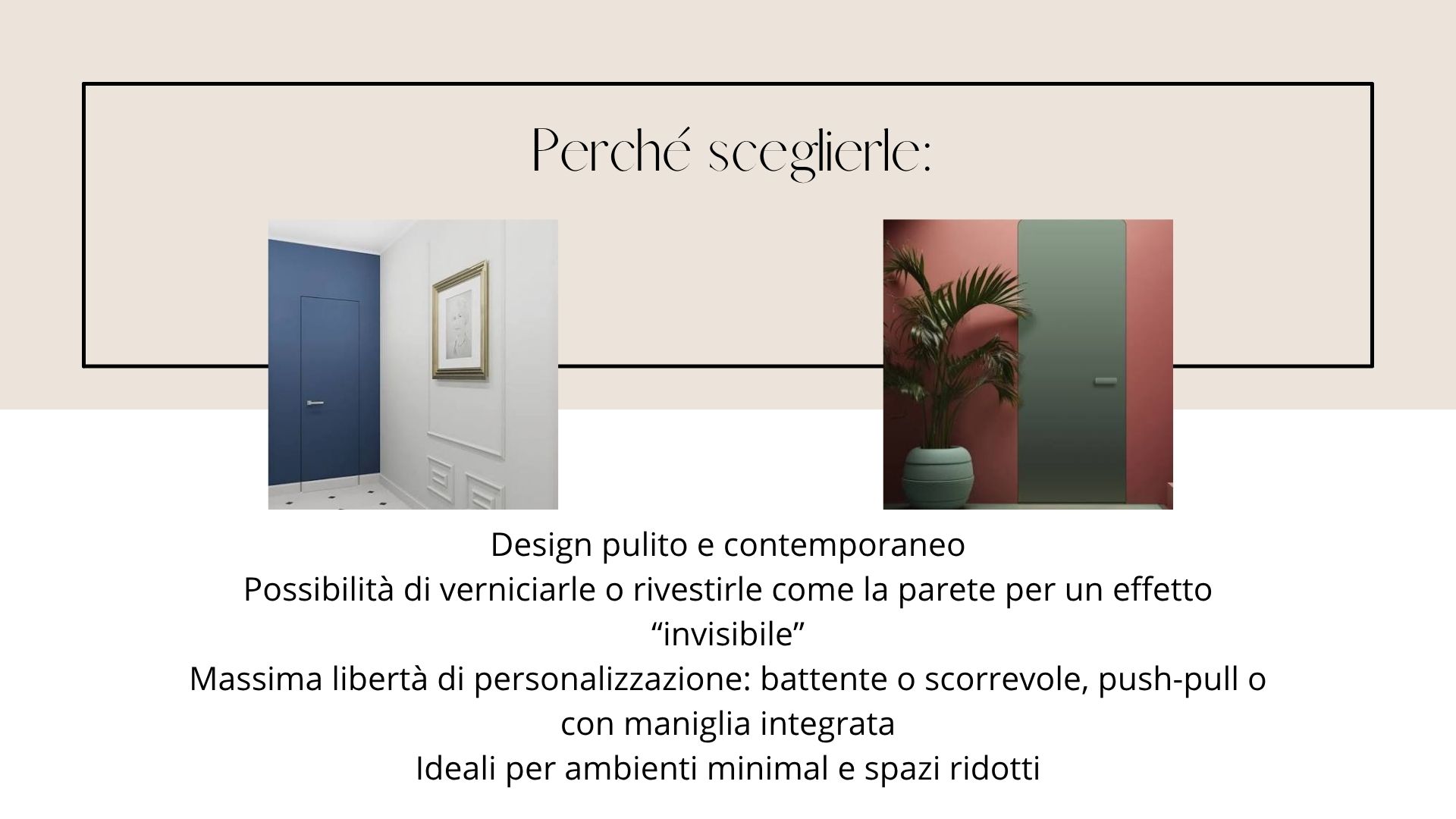 Le porte filo muro 