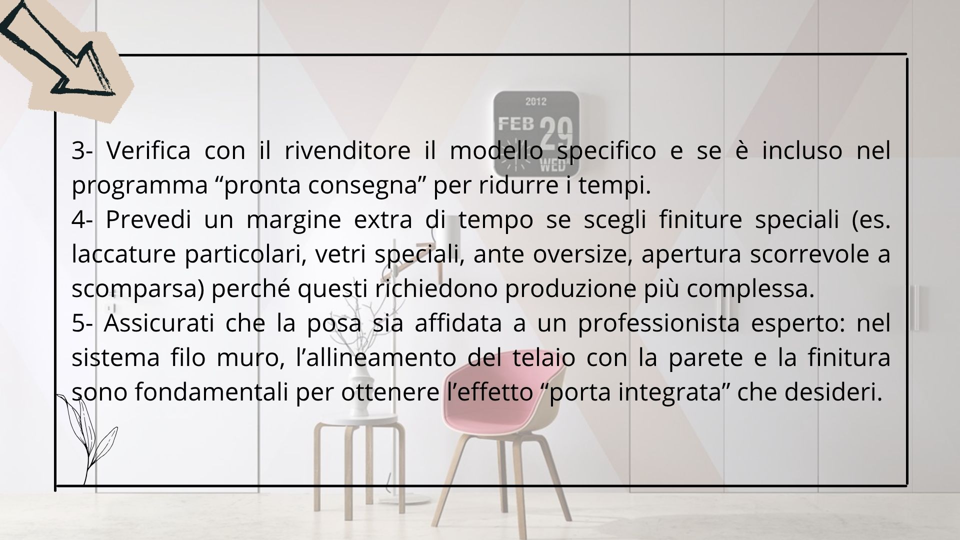 Le porte filo muro 